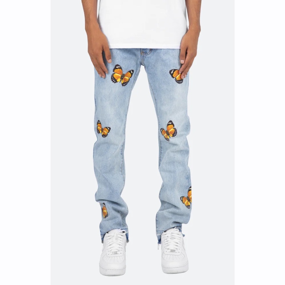 mnml Butterfly Straight Denim Blue Jeans Men’s Size 30x32